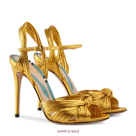 gucci gold sandal heels|high heel Gucci sandals women.